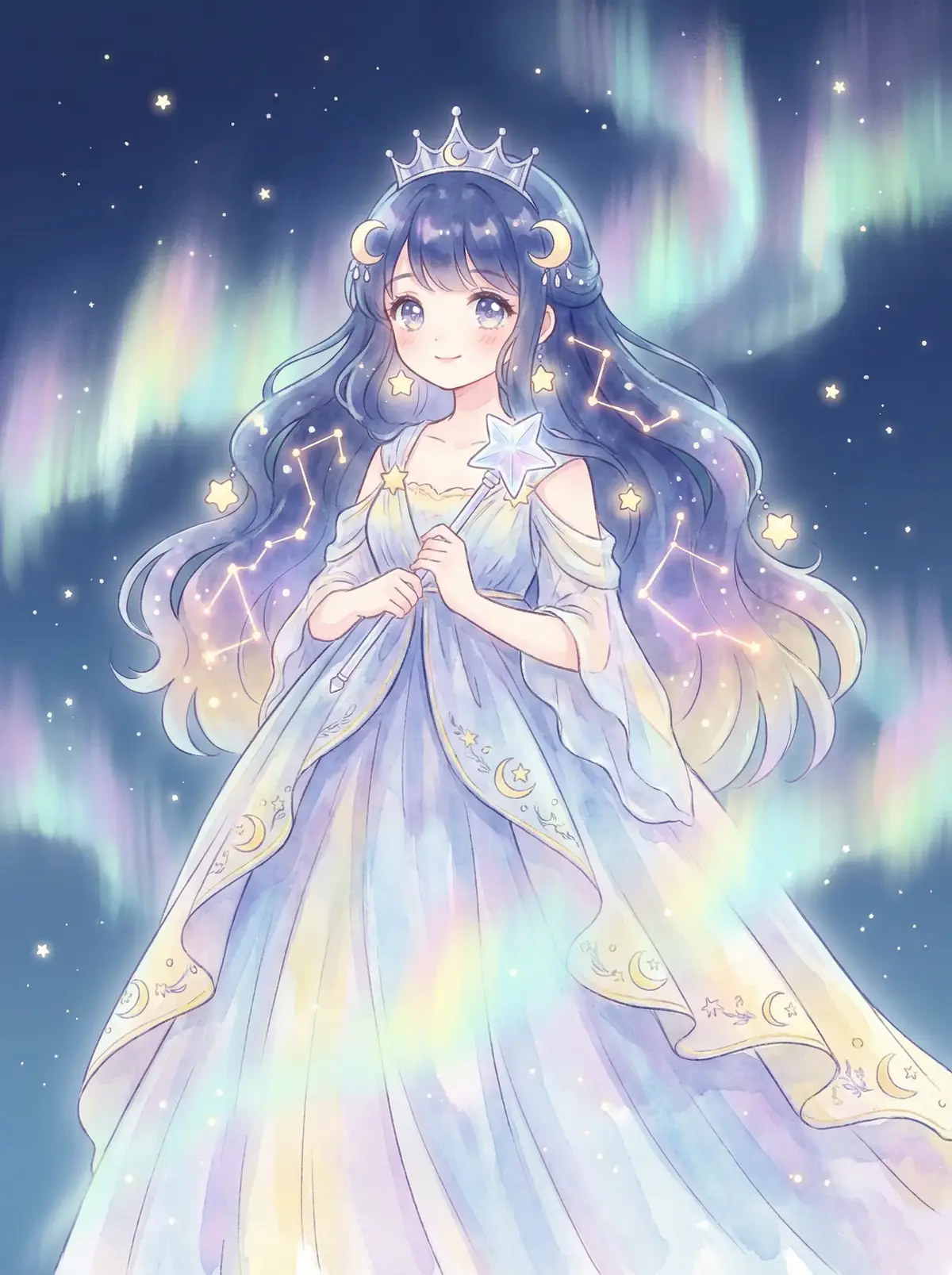 四虎在线观看免费观看完整版 - 星辰公主希尔角色设定图，手持星光权杖