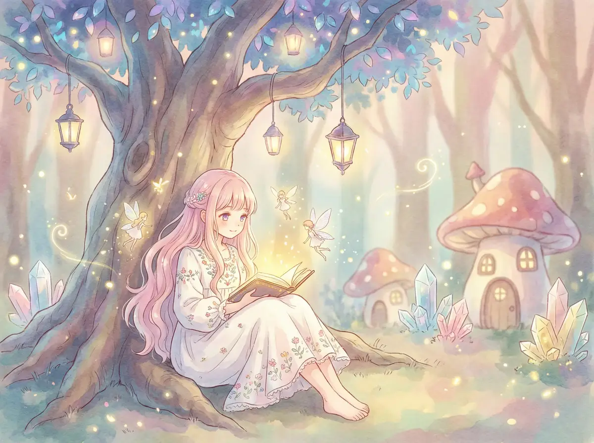 四虎在线观看免费观看完整版 - 魔法森林中阅读故事书的粉发少女与精灵